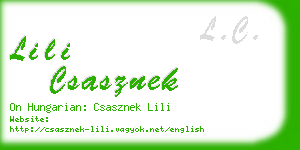 lili csasznek business card